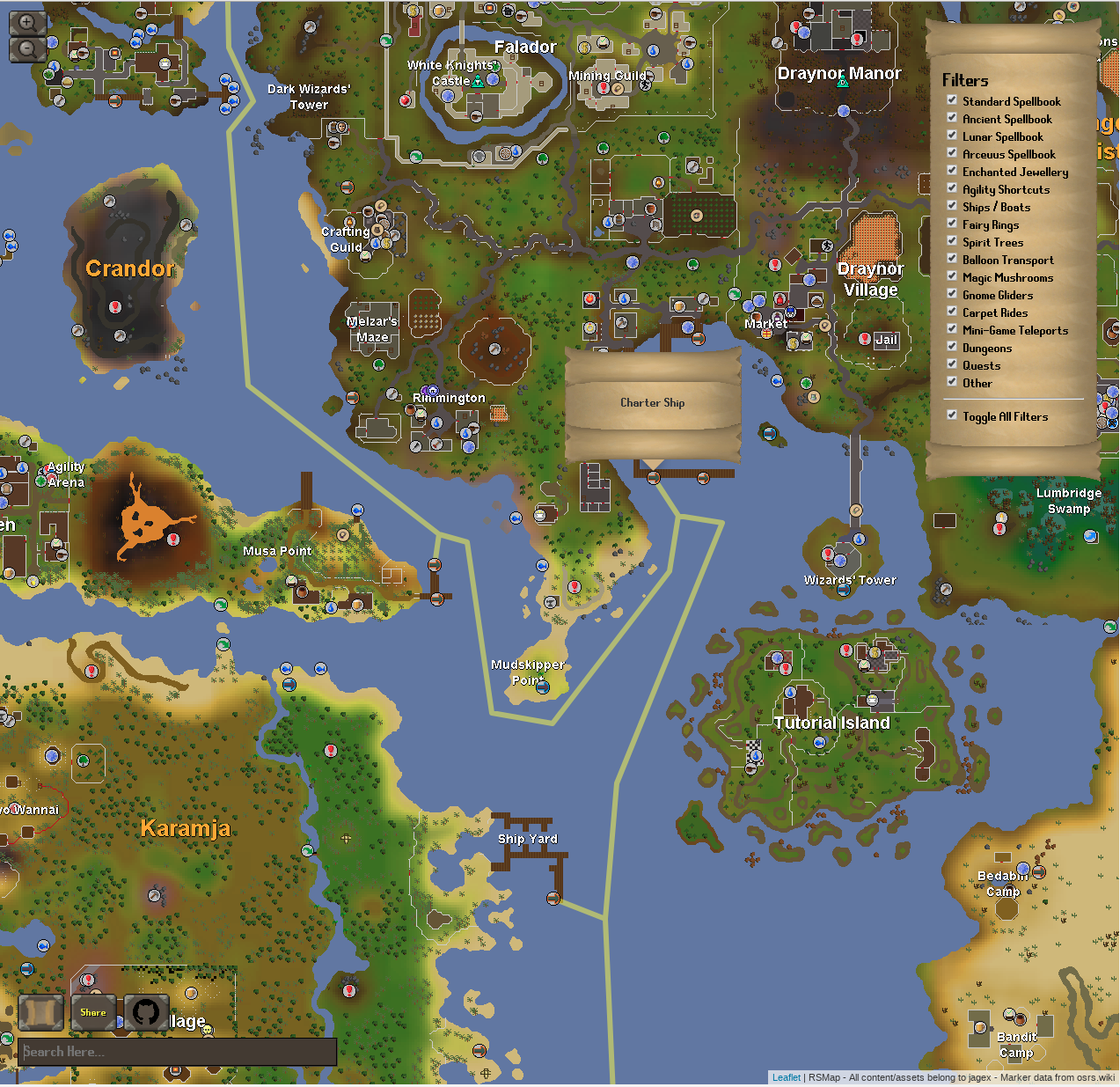 RSMap How I mapped oldschool runescape with leaflet